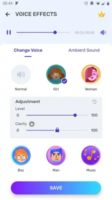 Voice Changer android App screenshot 3