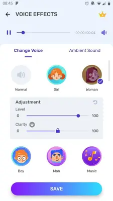 Voice Changer android App screenshot 8